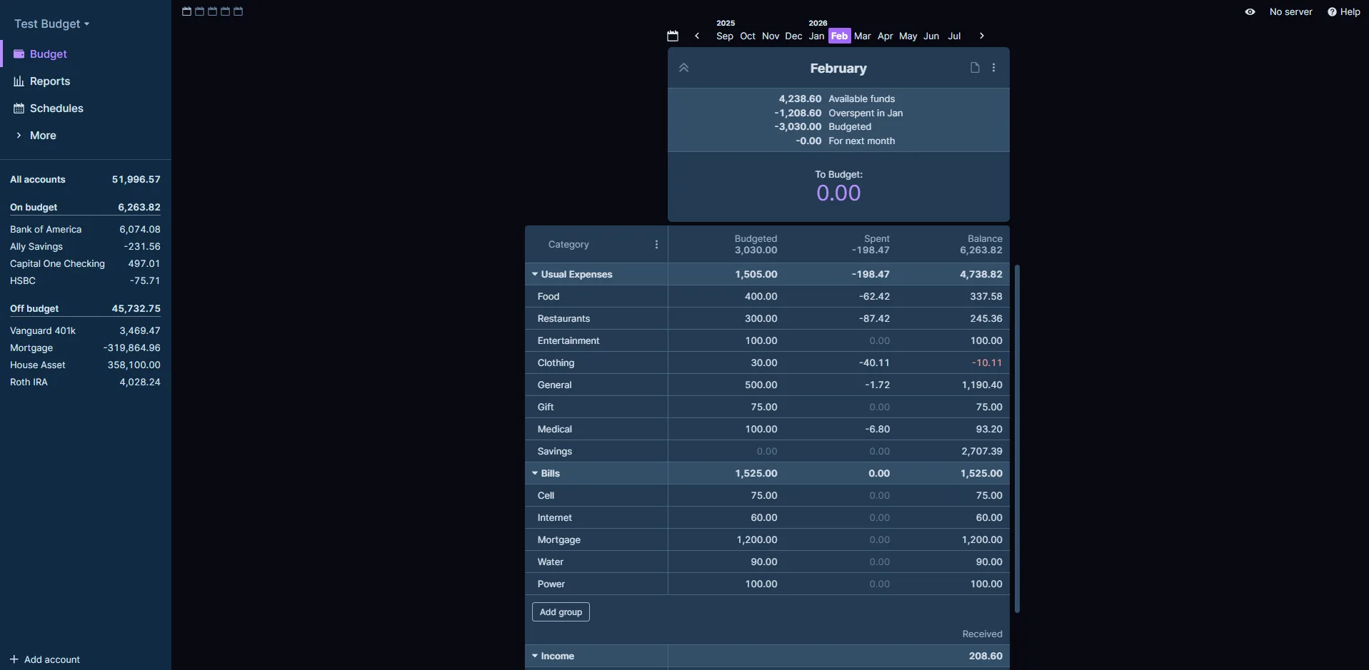 Actual Budget screenshot