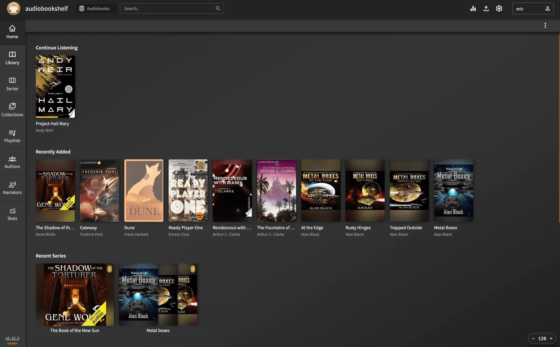 Audiobookshelf screenshot