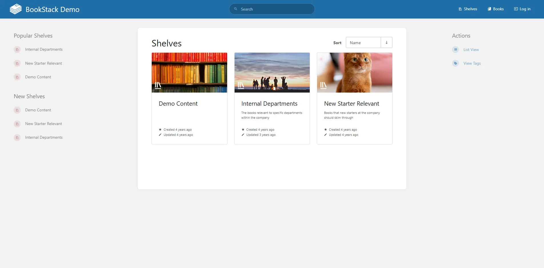 BookStack screenshot