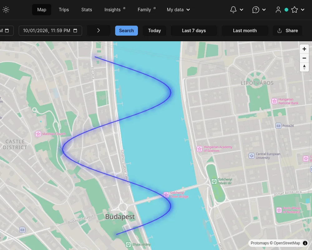 Dawarich screenshot