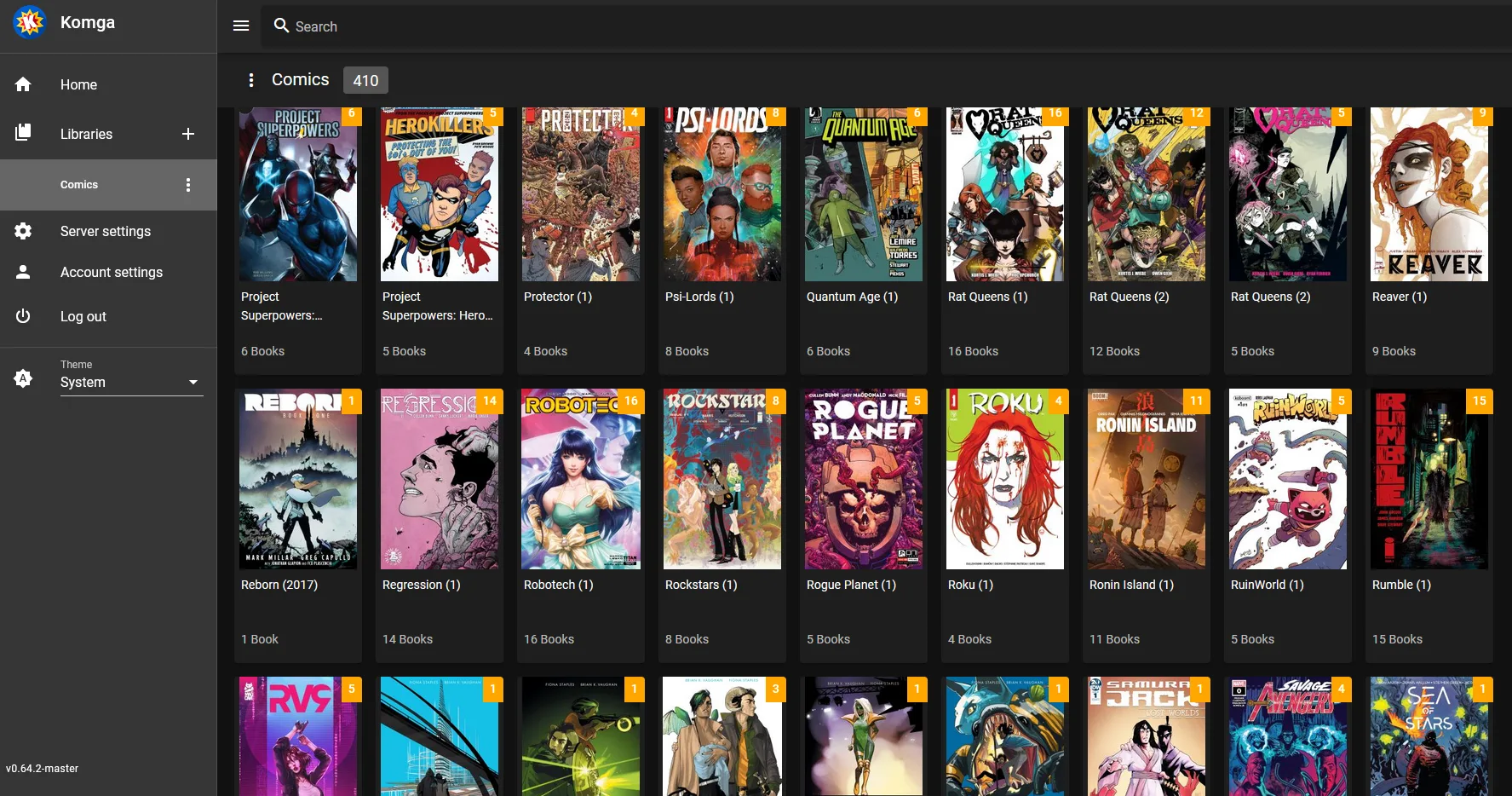 Komga screenshot