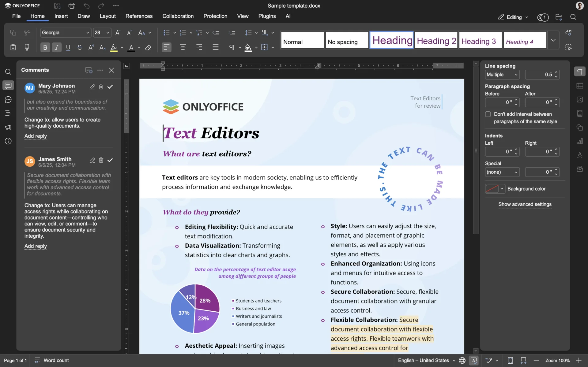 OnlyOffice screenshot